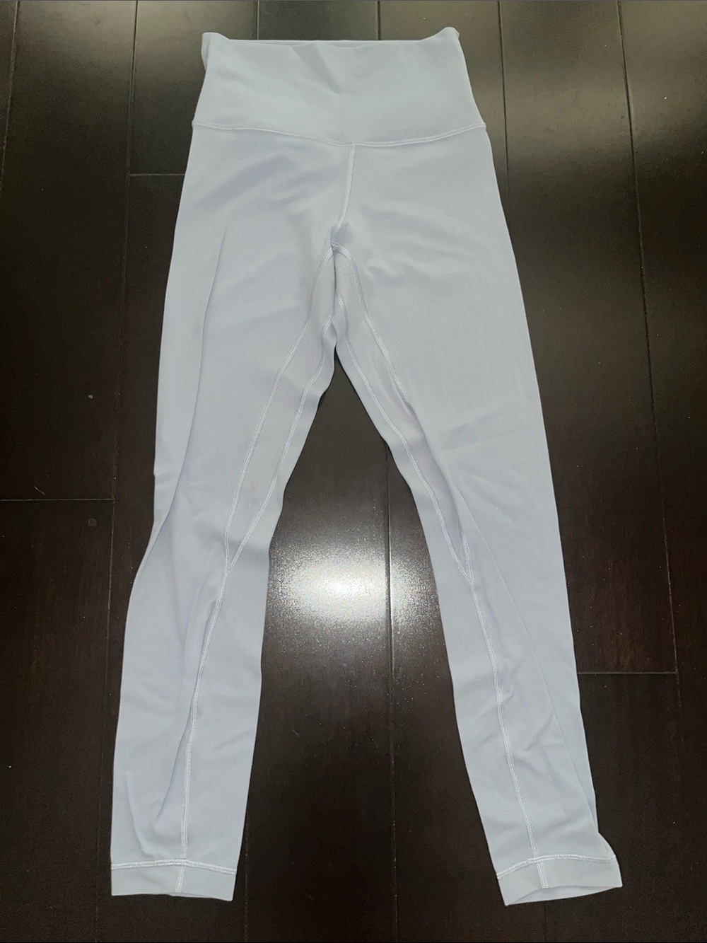 lululemon athletica light blue/grey cropped leggings (4)